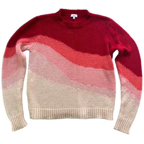 Q&A Los Angeles Color Ombre blocked super cozy sweater knit long sleeve women’s - Picture 2 of 10